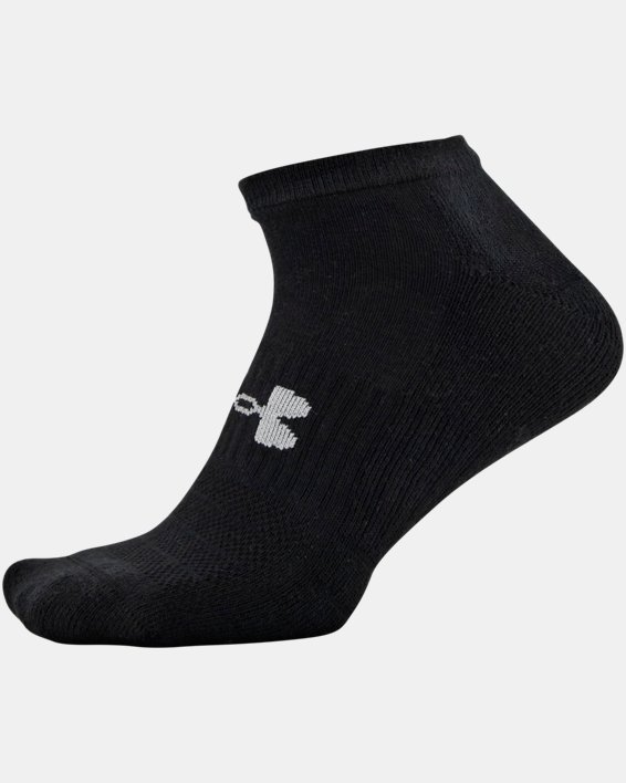 Unisex UA Training Cotton No Show 6-Pack Socks, Black, pdpMainDesktop image number 5